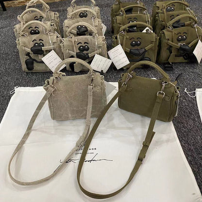 Readymade Monster Bag - Women’s Smiley Face Shoulder Handheld Crossbody Bag - Order with colors/Style