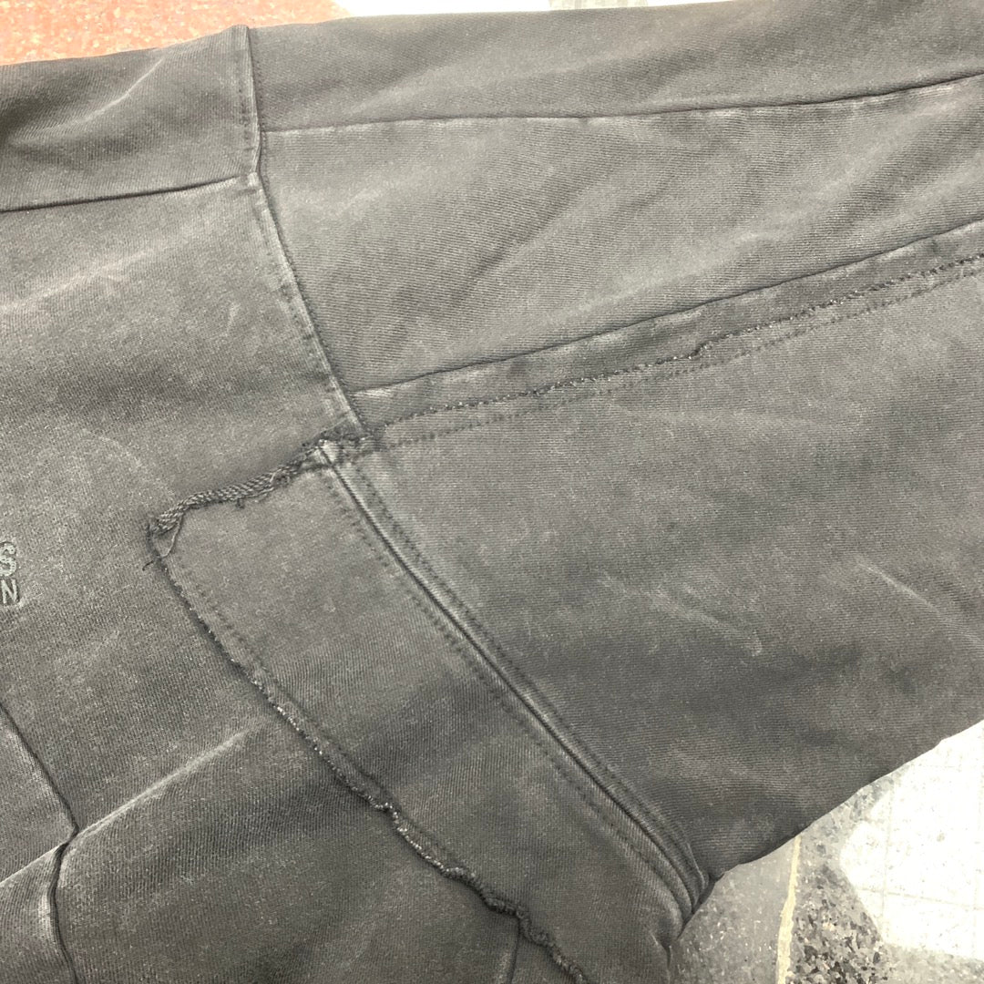 Vetements 23FW Heavy Washed Distressed Deconstructed Zip Hoodie