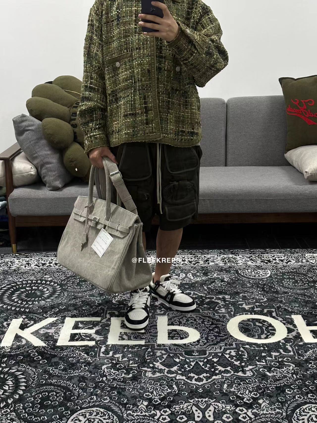 Remake Readymade Yuta Hosokawa Washed Canvas Birkin Bag - Large & Small Sizes