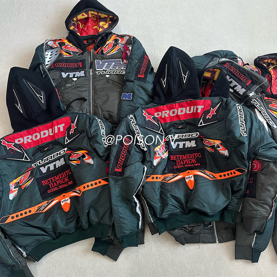 Revised Vetements x Alpha AW18 Racing Bomber Jacket - 3D Silicone 