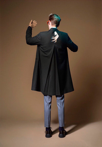 UNDERCOVER Takahashi UC15FW Ghost Hand Print -Dark Wool Coat Outerwear