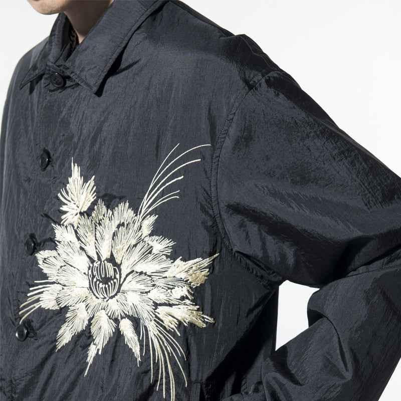 Yohji SYTE Nylon Lightweight Embroidered Floral Loose Jacket Coat - Size avaliable S~XL
