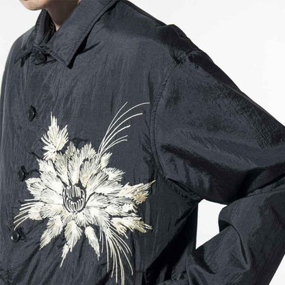 Yohji SYTE Nylon Lightweight Embroidered Floral Loose Jacket Coat - Size avaliable S~XL
