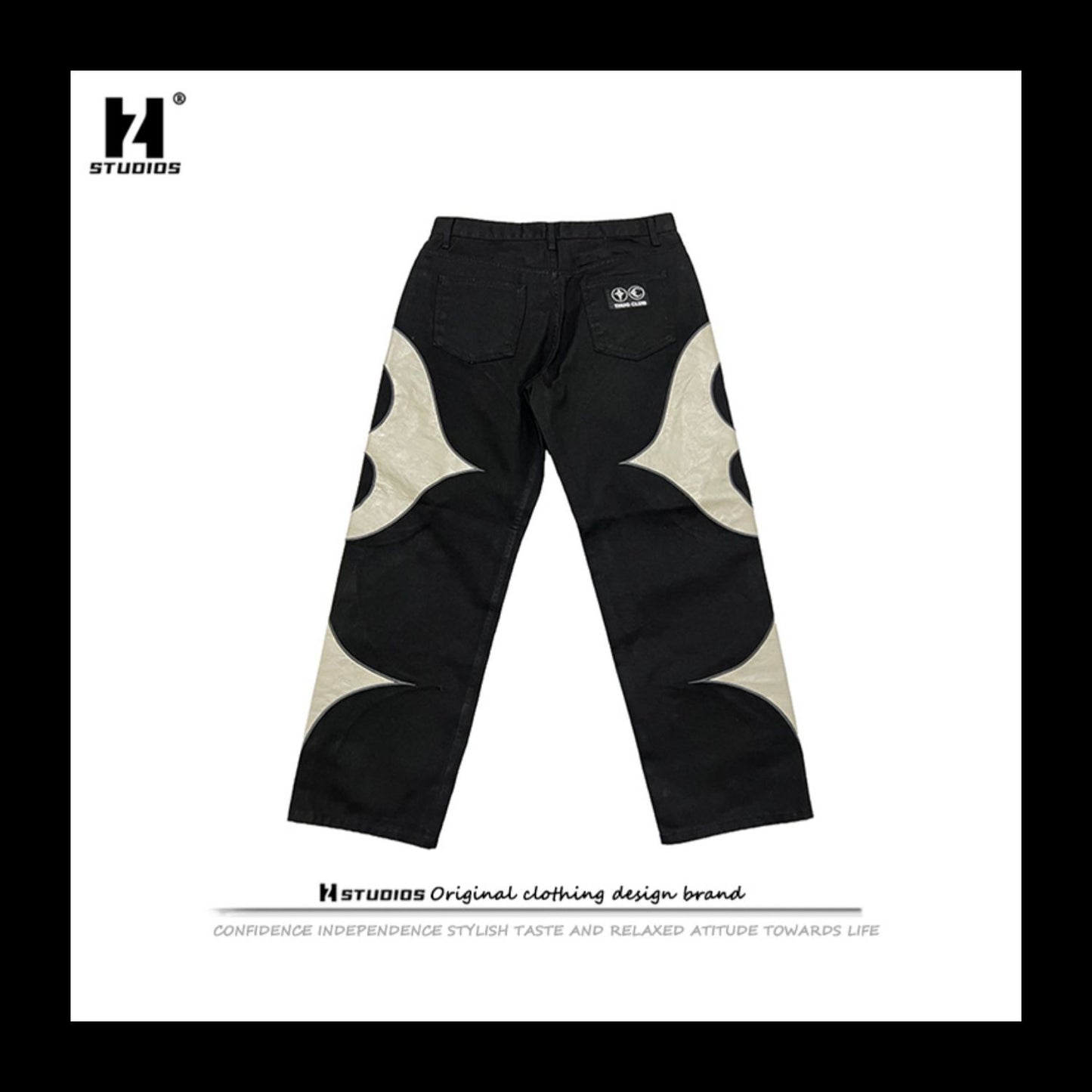 Thug Club Vintage Washed Crescent Patchwork Jeans Henry Lau ASAP Rocky Edition - Size avaliable S ~ XL