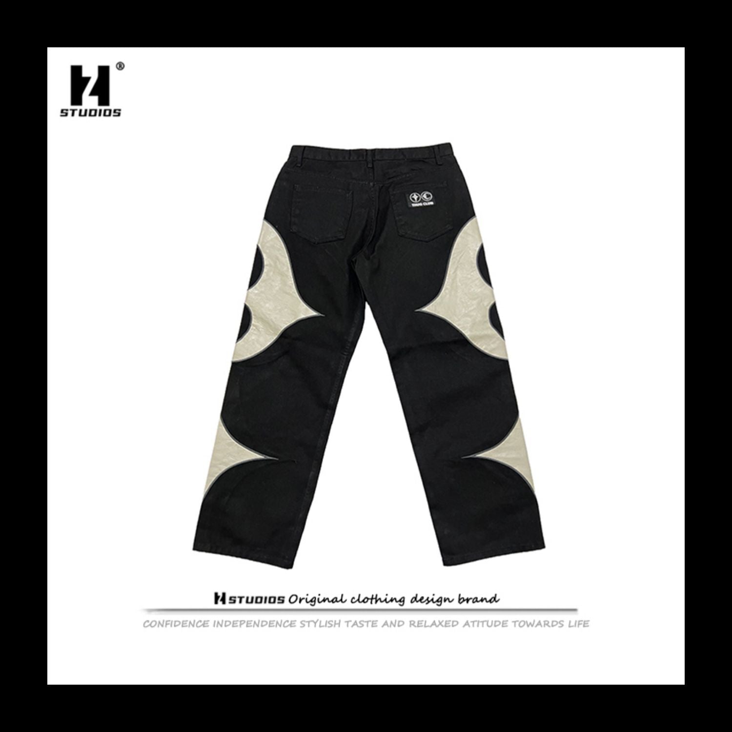 Thug Club Vintage Washed Crescent Patchwork Jeans Henry Lau ASAP Rocky Edition - Size avaliable S ~ XL