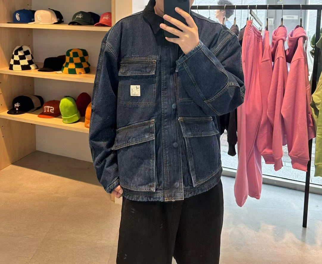 Stussy Vintage Washed Denim Carhartt Workwear Jacket – Detroit J97 Coat