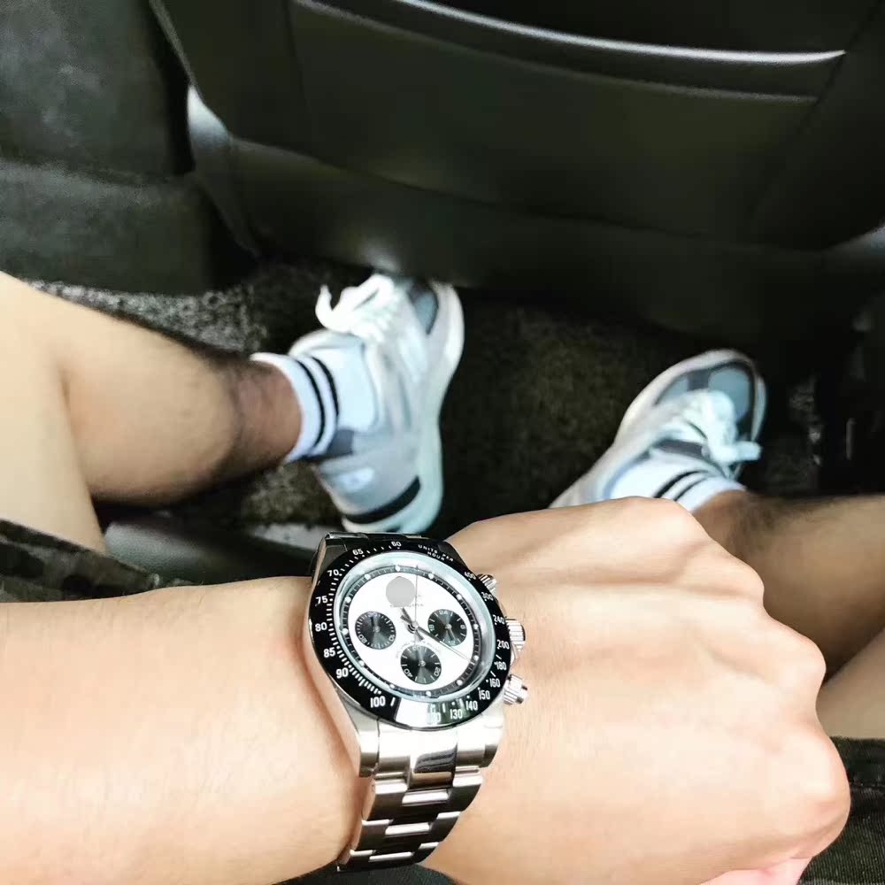 BAPEX TYPE 3 Triple-Eye Primate Head Watch - Panda Dial Quartz Chronograph