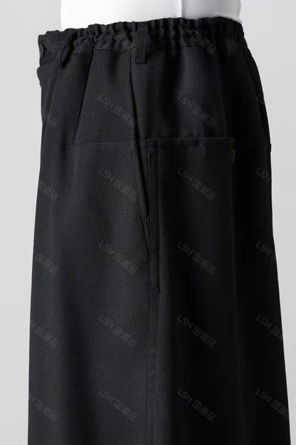 24SS Yohji Yamamoto Double-Layer Skirt Pants – Lightweight Wrinkle-Resistant - Size avaliable S ~ XL