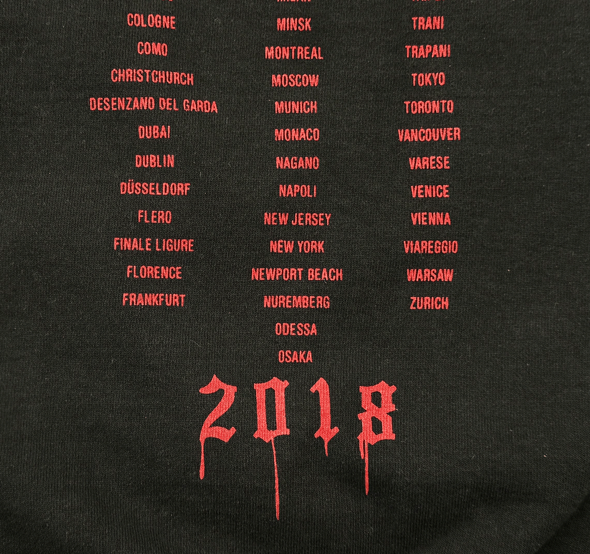 VTM 2018 “Blood Drip” Heavy Metal Tour Hoodie Heavyweight Oversized Opium Carti
