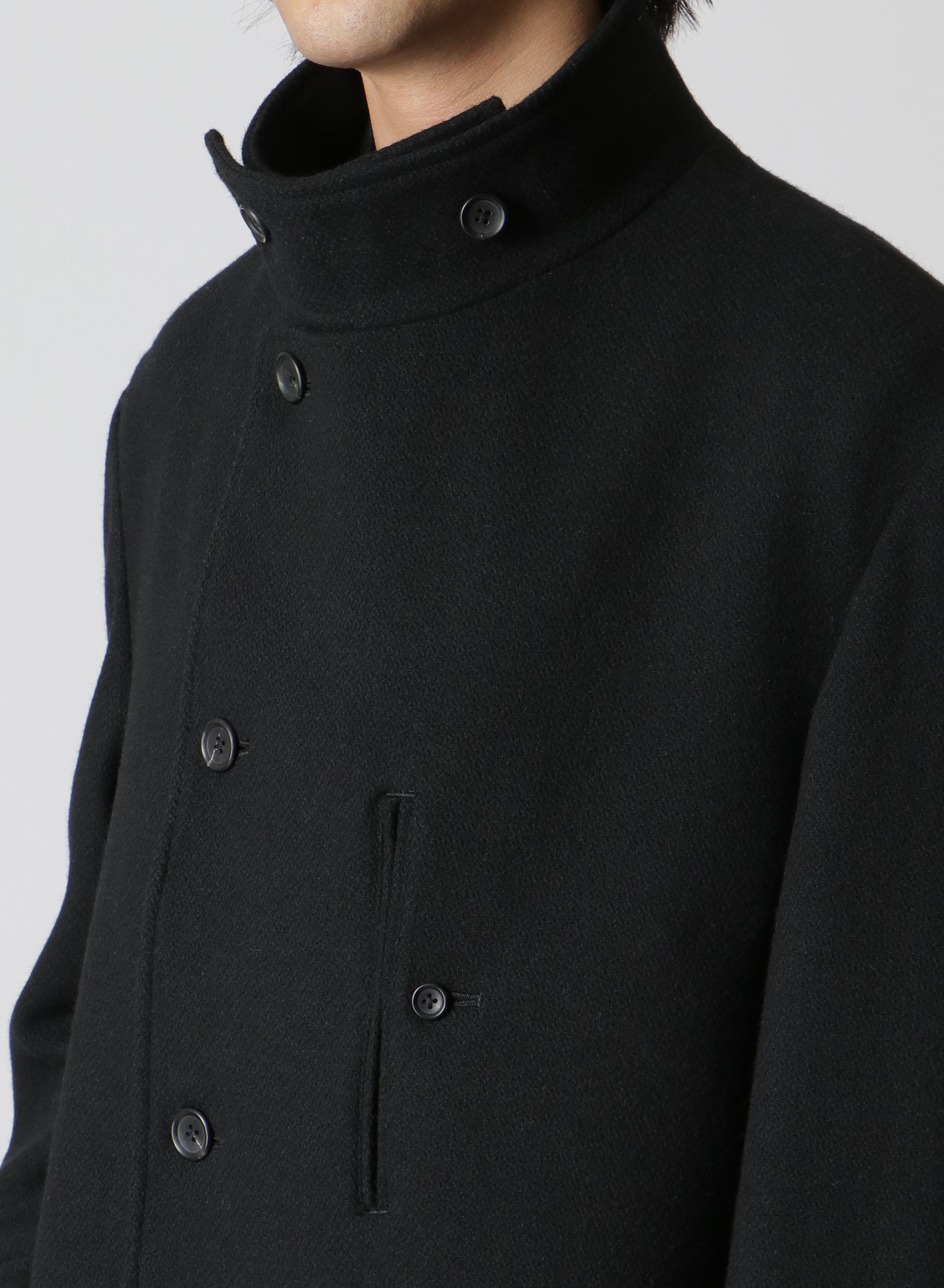 Donclickin Yohji 24AW’老虎残夢’ Embroidered Overcoat - Dark Wool Coat