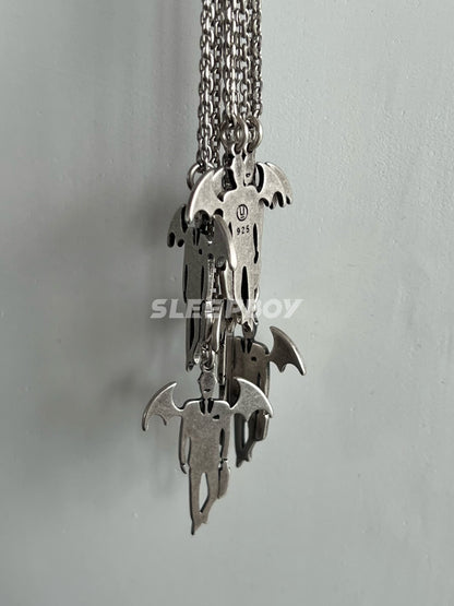 UNDERCOVER AW02 ’Vampire’ Pendant Necklace - 925 Silver Demon Talisman