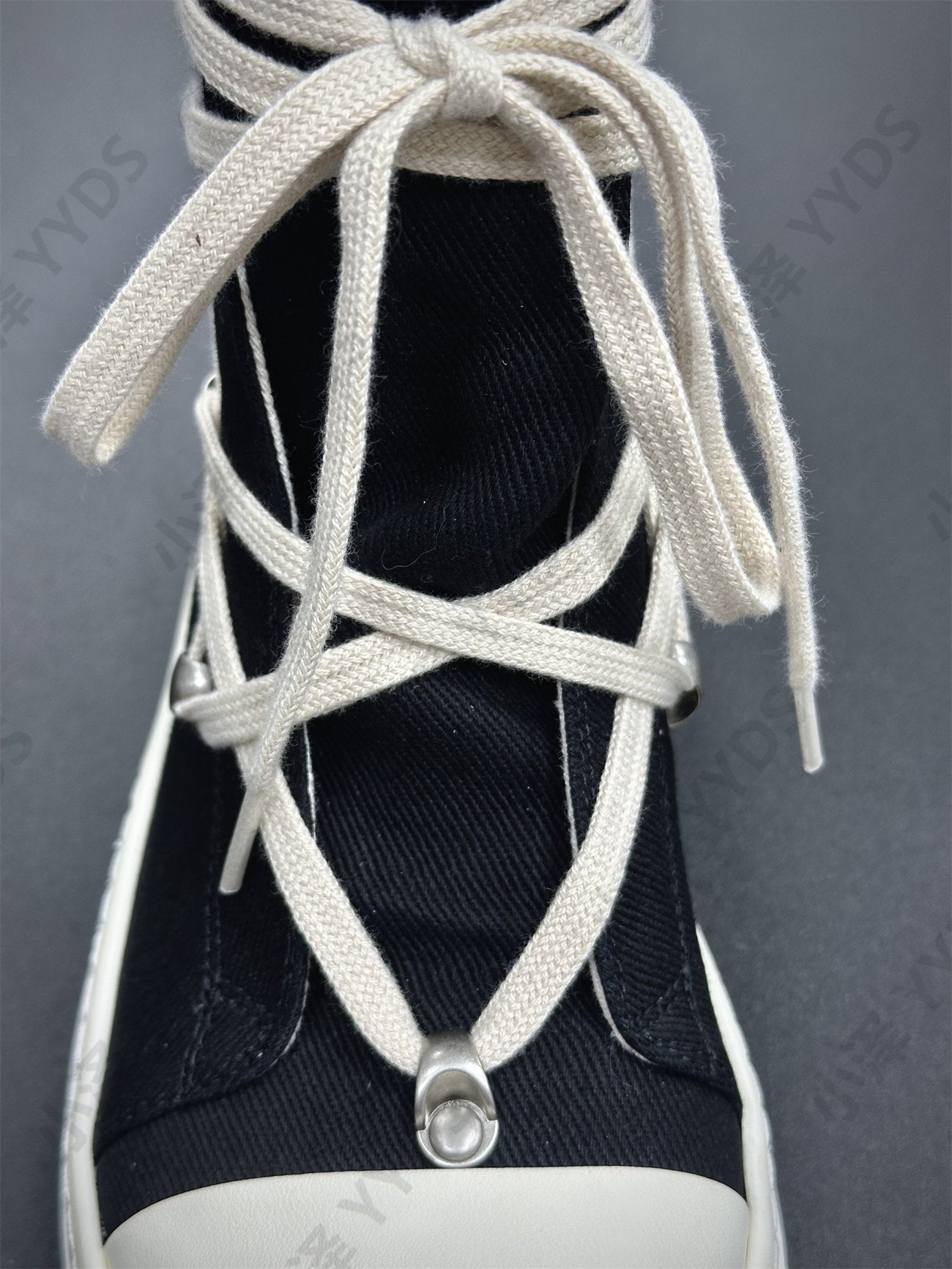 Self-made Pentagram Rick Owens DRKSHDW Sub-line High-top Canvas Gothic Shoes