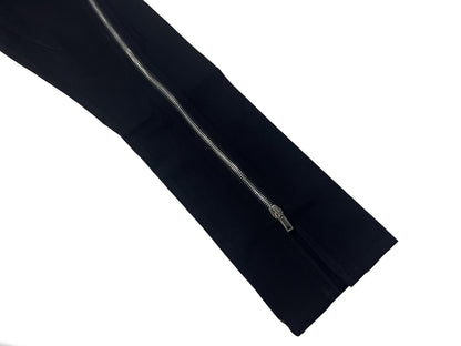 Rick Owen ACBT Dark Multi-Zip Wide-Leg Stacked Slimming Flared Denim Trousers