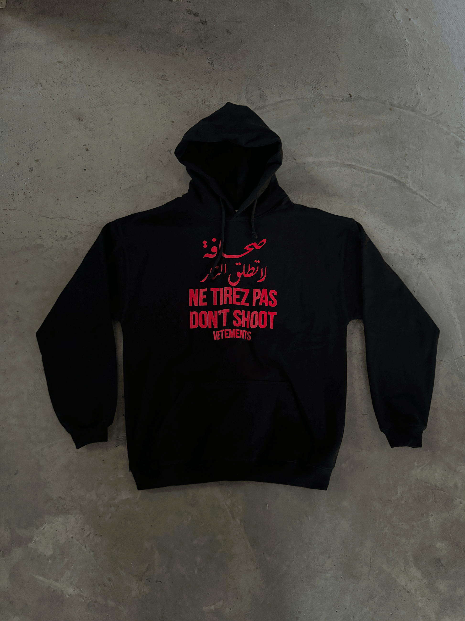 VTM ’Don’t Shoot’ Hoodie – Anti-War Theme Heavyweight Embroidered