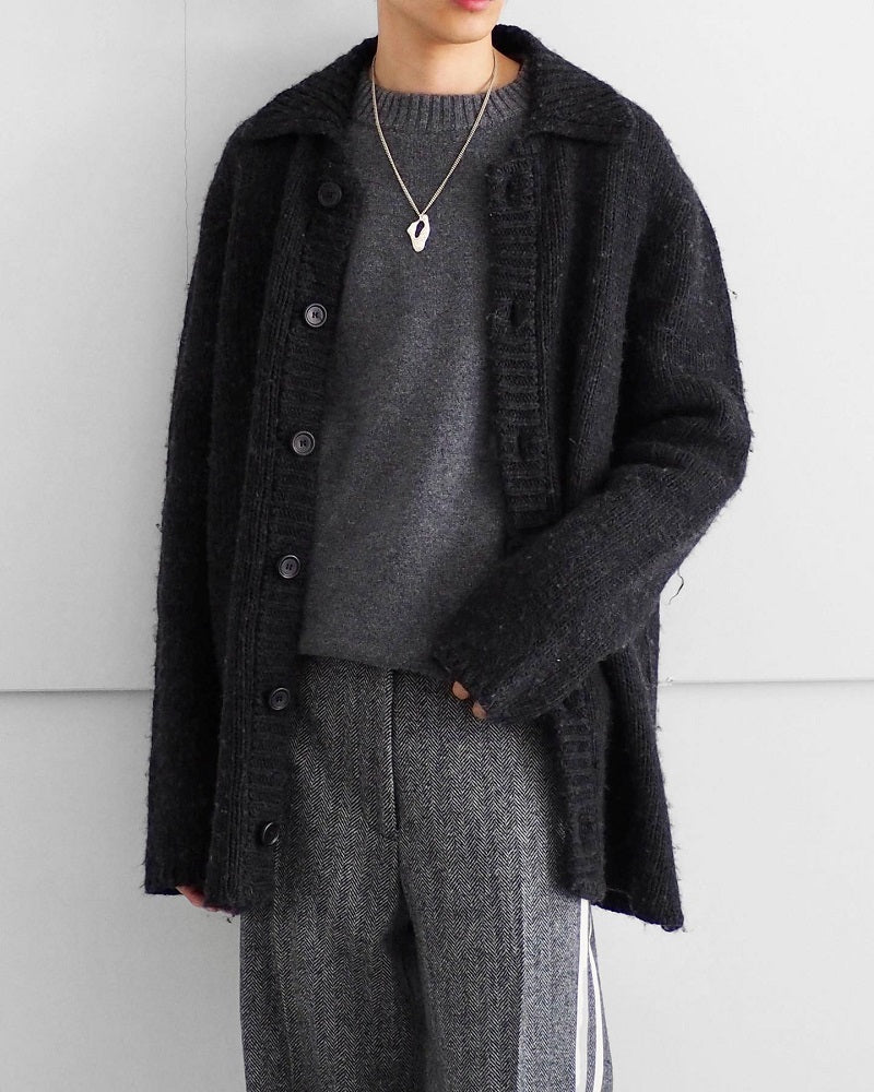 OUR LEGACY 23FW Wool Blend Pilled Knit Cardigan Jacket Unisex Cleanfit