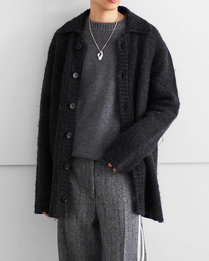 OUR LEGACY 23FW Wool Blend Pilled Knit Cardigan Jacket Unisex Cleanfit