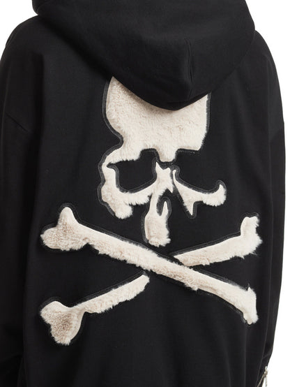 Mastermind Dark Skull Rabbit Fur Embroidery Faux Fur Heavyweight MMJ Hoodie