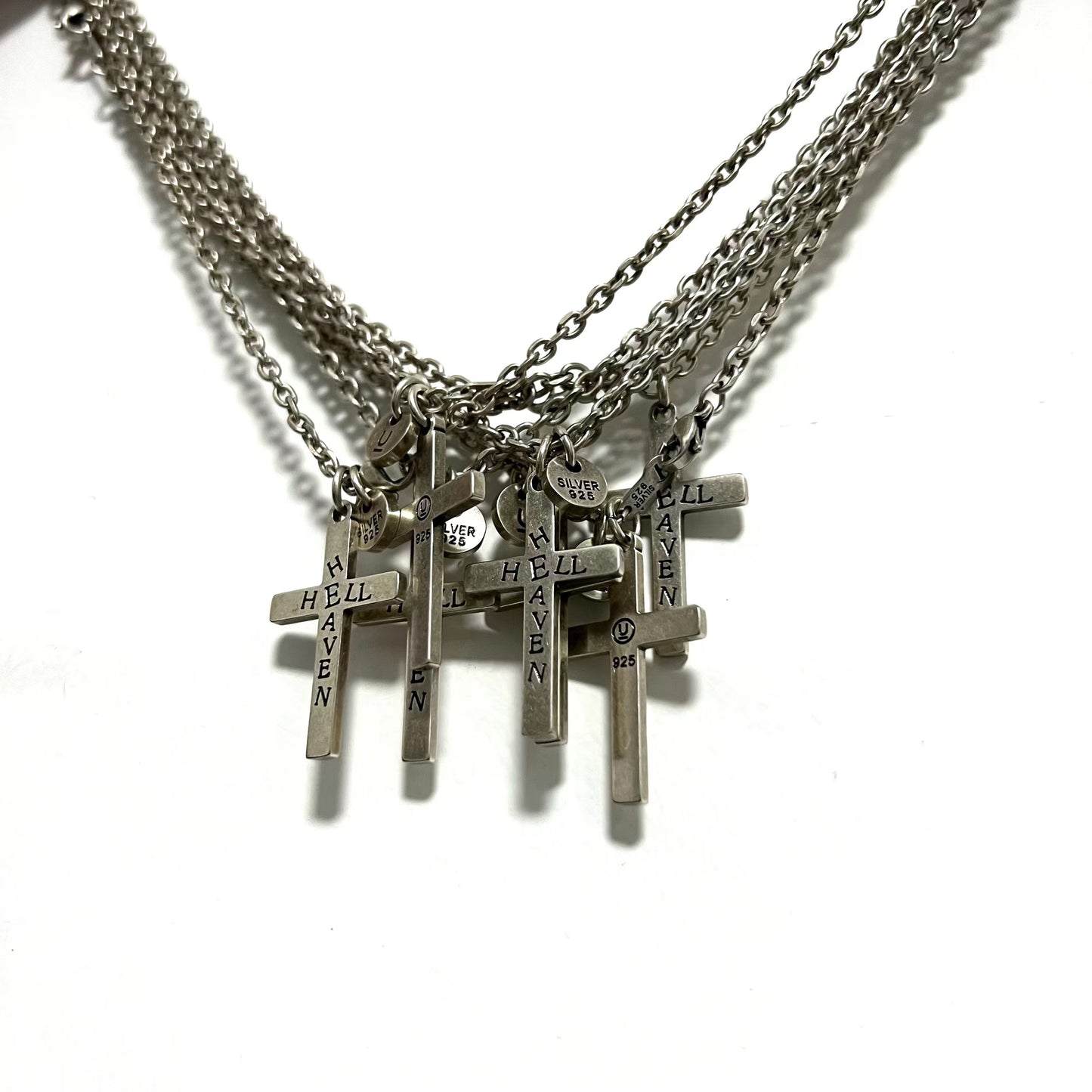 UNDERCOVER AW02 ’Witch’ Heaven/Hell Cross Pendant - 925 Silver ARCHIVE Necklace