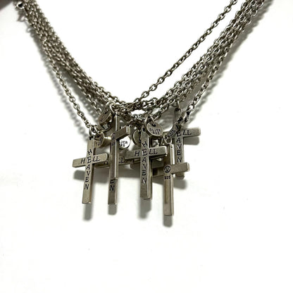 UNDERCOVER AW02 ’Witch’ Heaven/Hell Cross Pendant - 925 Silver ARCHIVE Necklace