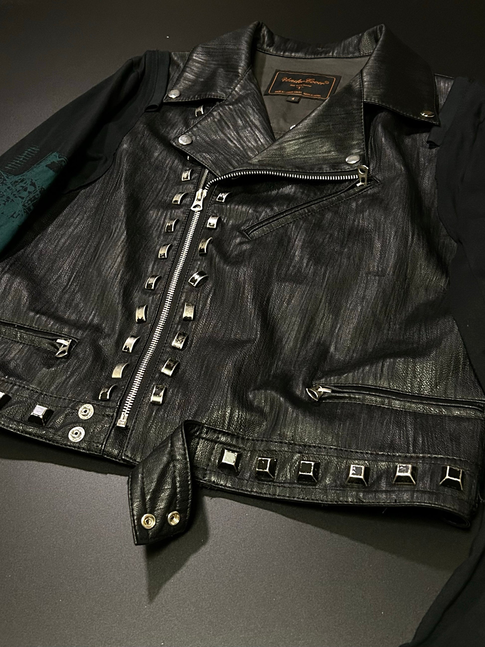 UNDERCOVER 06SS ’T’ Collection: Archive Studded Deconstructed Leather Jacket