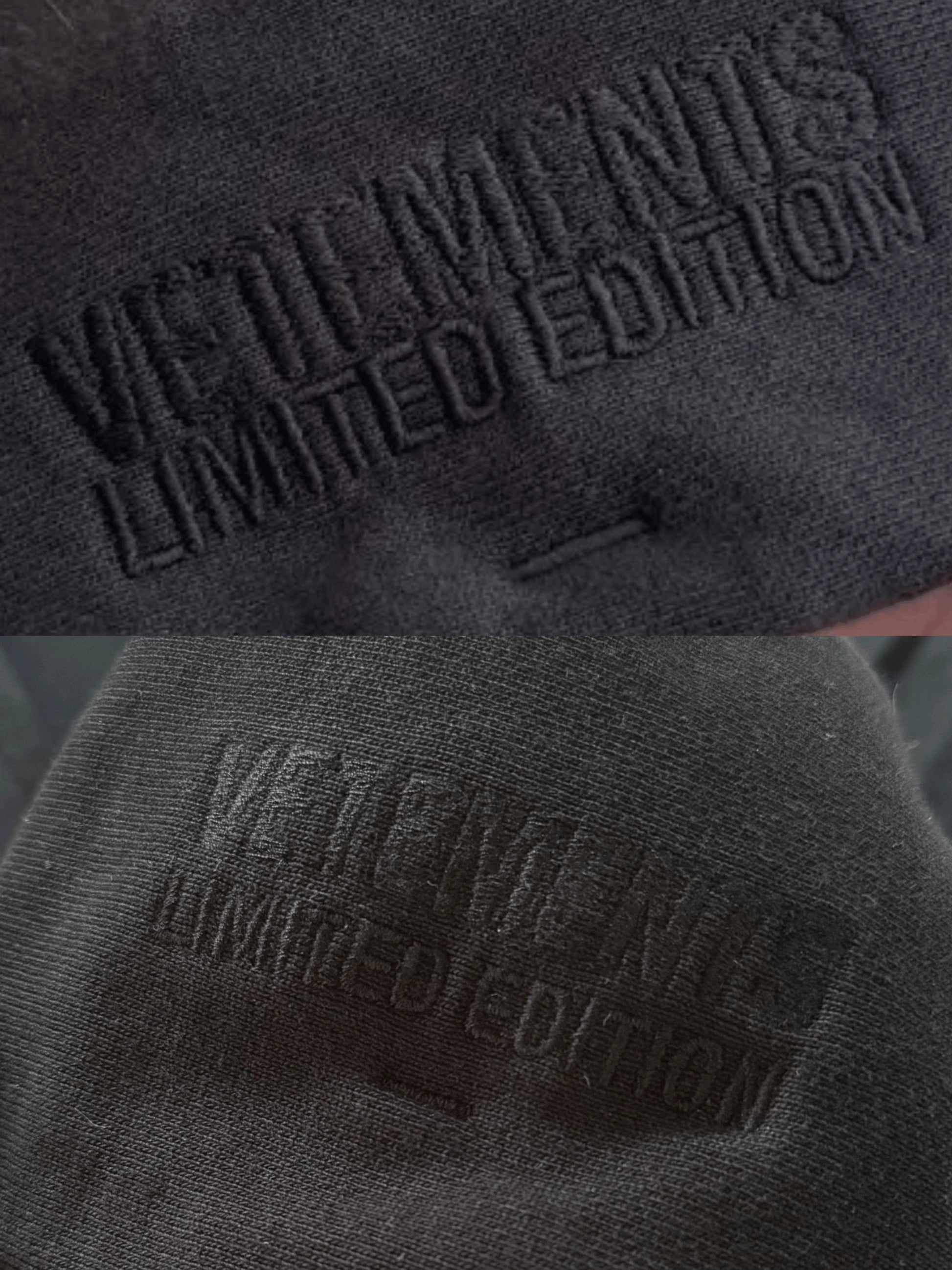 Vetements Oversized Hoodie J’adore Hardcore Patchwork Black Patched Logo