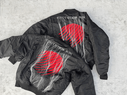 Hood By Air Fringe Bomber – HBA Embroidered Slogan Jacket