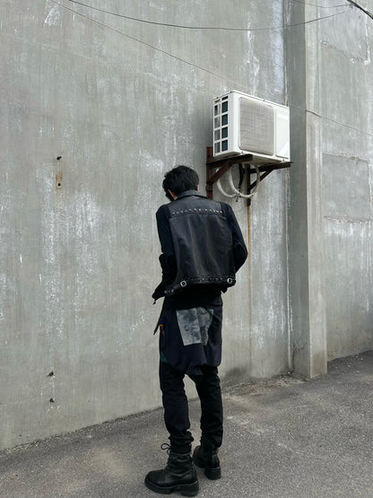 UNDERCOVER 06SS ’T’ Collection: Archive Studded Deconstructed Leather Jacket