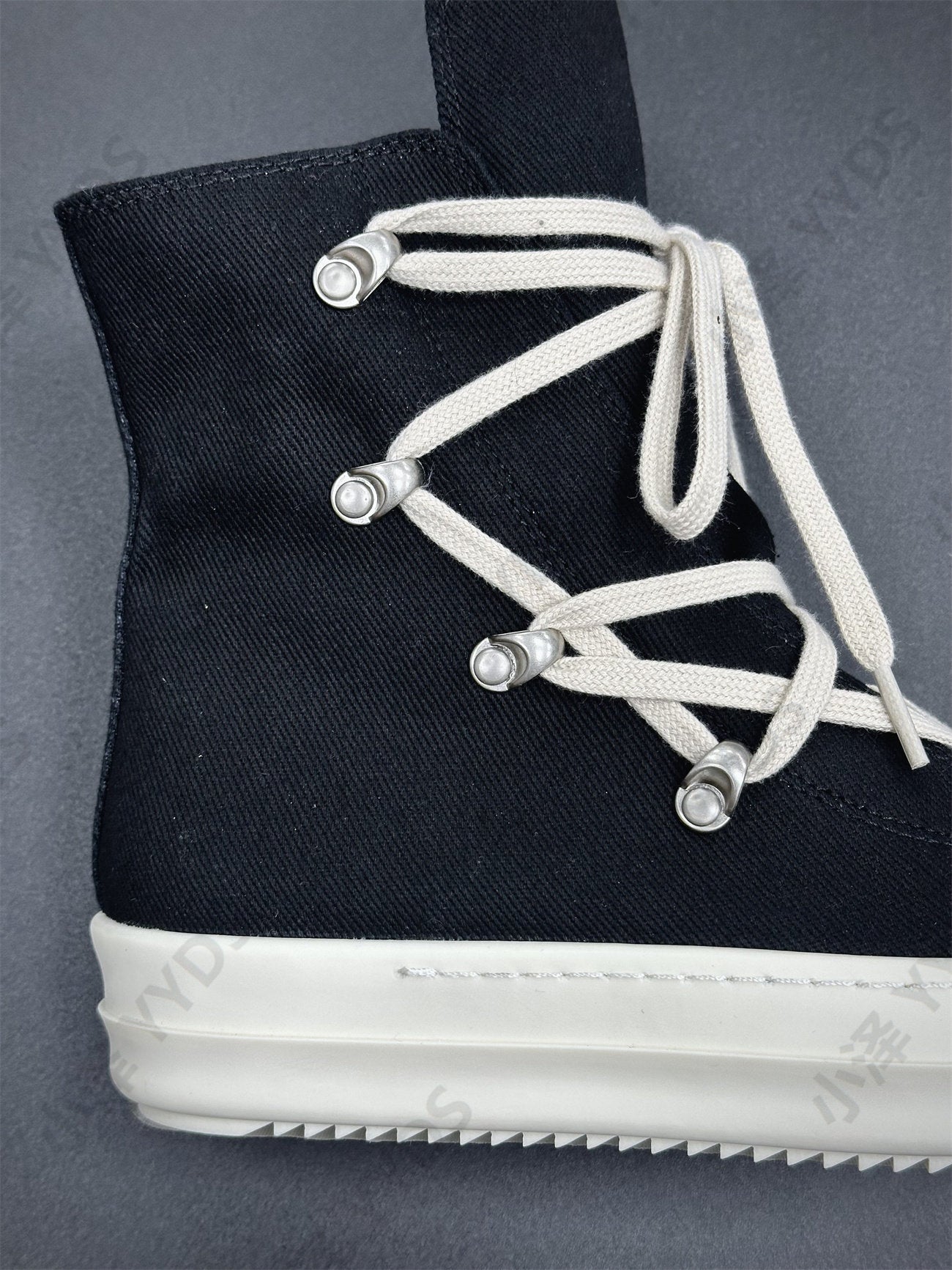 Self-made Pentagram Rick Owens DRKSHDW Sub-line High-top Canvas Gothic Shoes