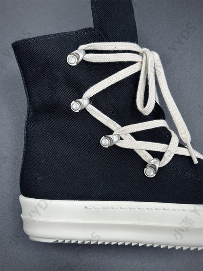 Self-made Pentagram Rick Owens DRKSHDW Sub-line High-top Canvas Gothic Shoes