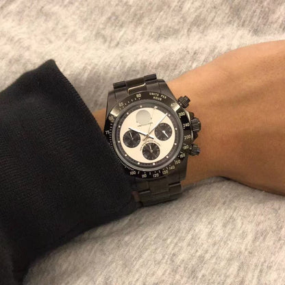 BAPEX TYPE 3 Triple-Eye Primate Head Watch - Panda Dial Quartz Chronograph