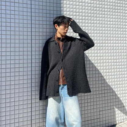 OUR LEGACY 23FW Wool Blend Pilled Knit Cardigan Jacket Unisex Cleanfit