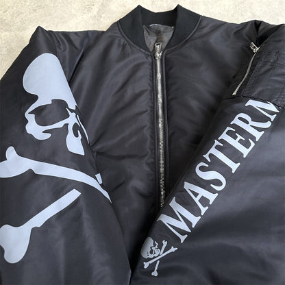 MMJ FW24 Heavyweight Padded Flight Bomber - Mastermind Black Military Jackets