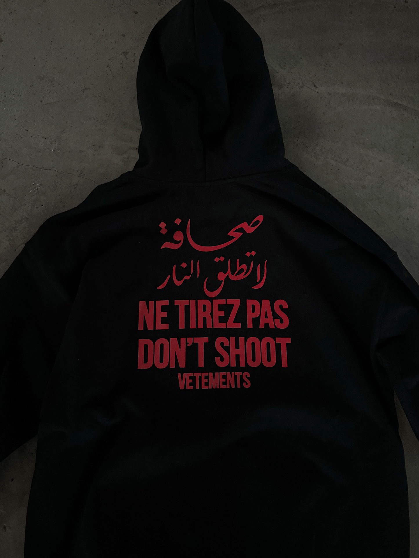 VTM ’Don’t Shoot’ Hoodie – Anti-War Theme Heavyweight Embroidered