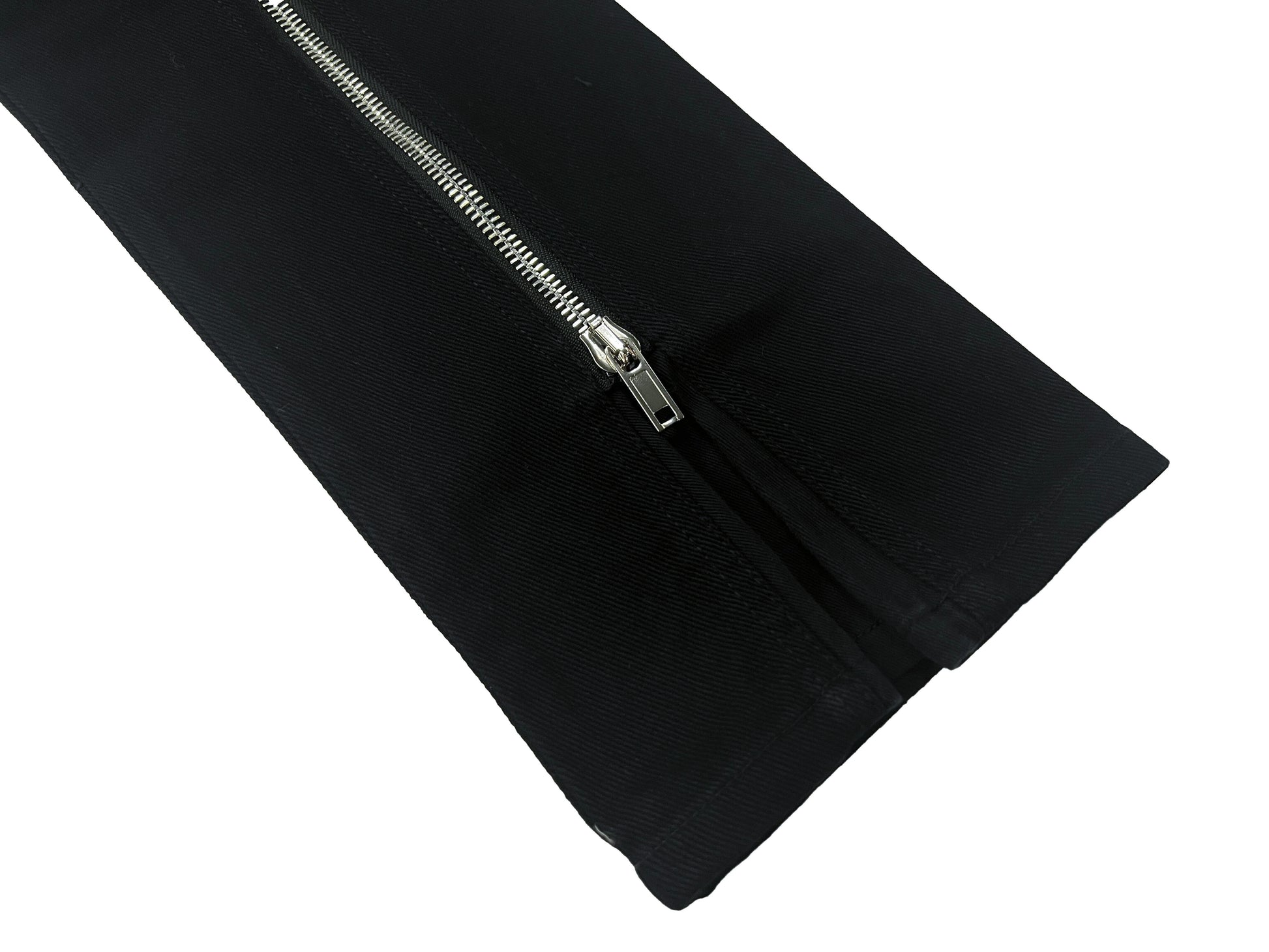 Rick Owen ACBT Dark Multi-Zip Wide-Leg Stacked Slimming Flared Denim Trousers