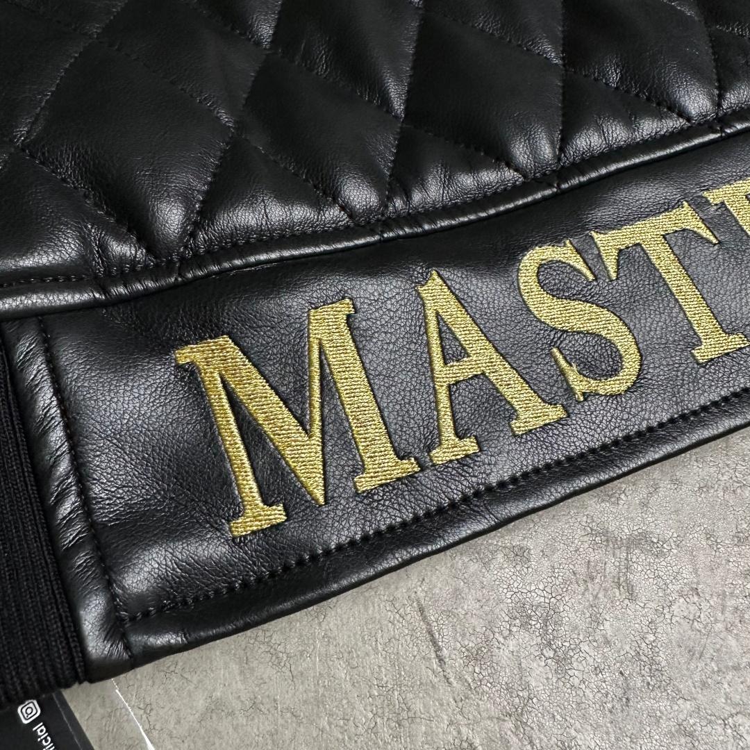 Mastermind Japan Embroidered Skull Leather Jacket - Biker Style Motorcycle Coat