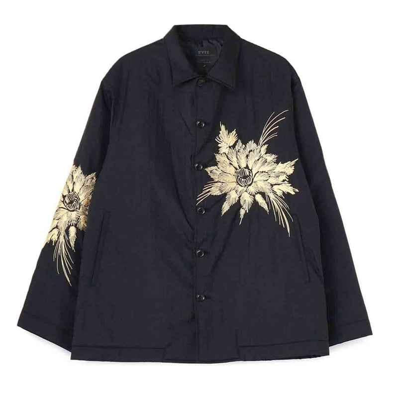 Yohji SYTE Nylon Lightweight Embroidered Floral Loose Jacket Coat - Size avaliable S~XL