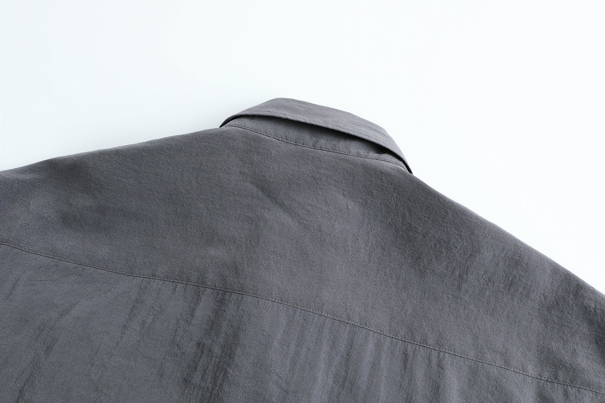 LEMAIRE 25SS New Glossy Dry Silk Shirt – Sage Green Black Edition