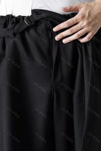 24SS Yohji Yamamoto Double-Layer Skirt Pants – Lightweight Wrinkle-Resistant - Size avaliable S ~ XL