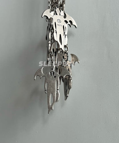 UNDERCOVER AW02 ’Vampire’ Pendant Necklace - 925 Silver Demon Talisman