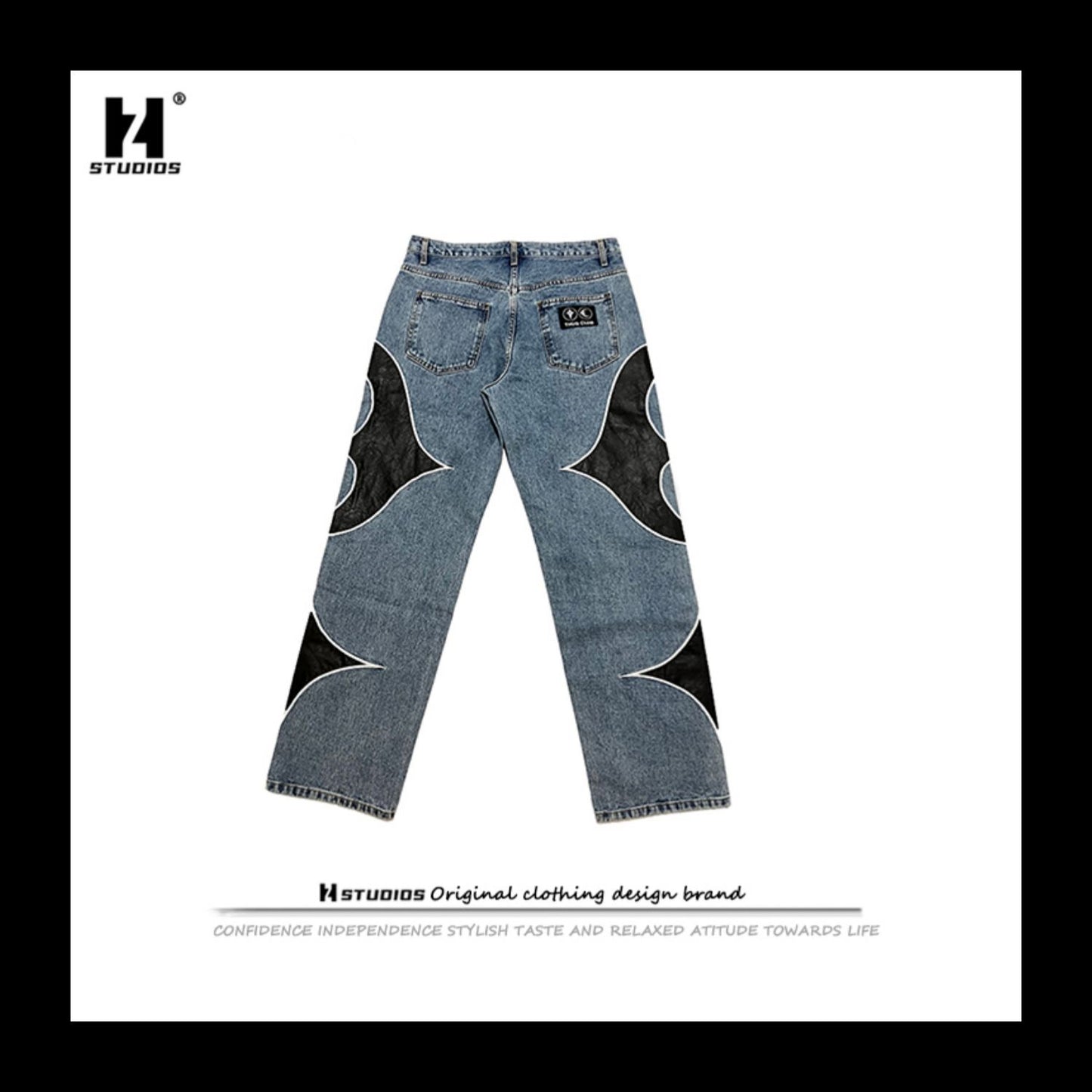 Thug Club Vintage Washed Crescent Patchwork Jeans Henry Lau ASAP Rocky Edition - Size avaliable S ~ XL