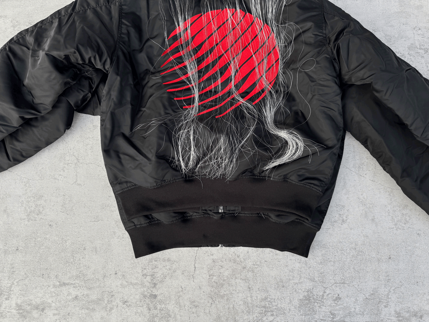 Hood By Air Fringe Bomber – HBA Embroidered Slogan Jacket