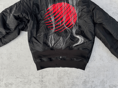 Hood By Air Fringe Bomber – HBA Embroidered Slogan Jacket