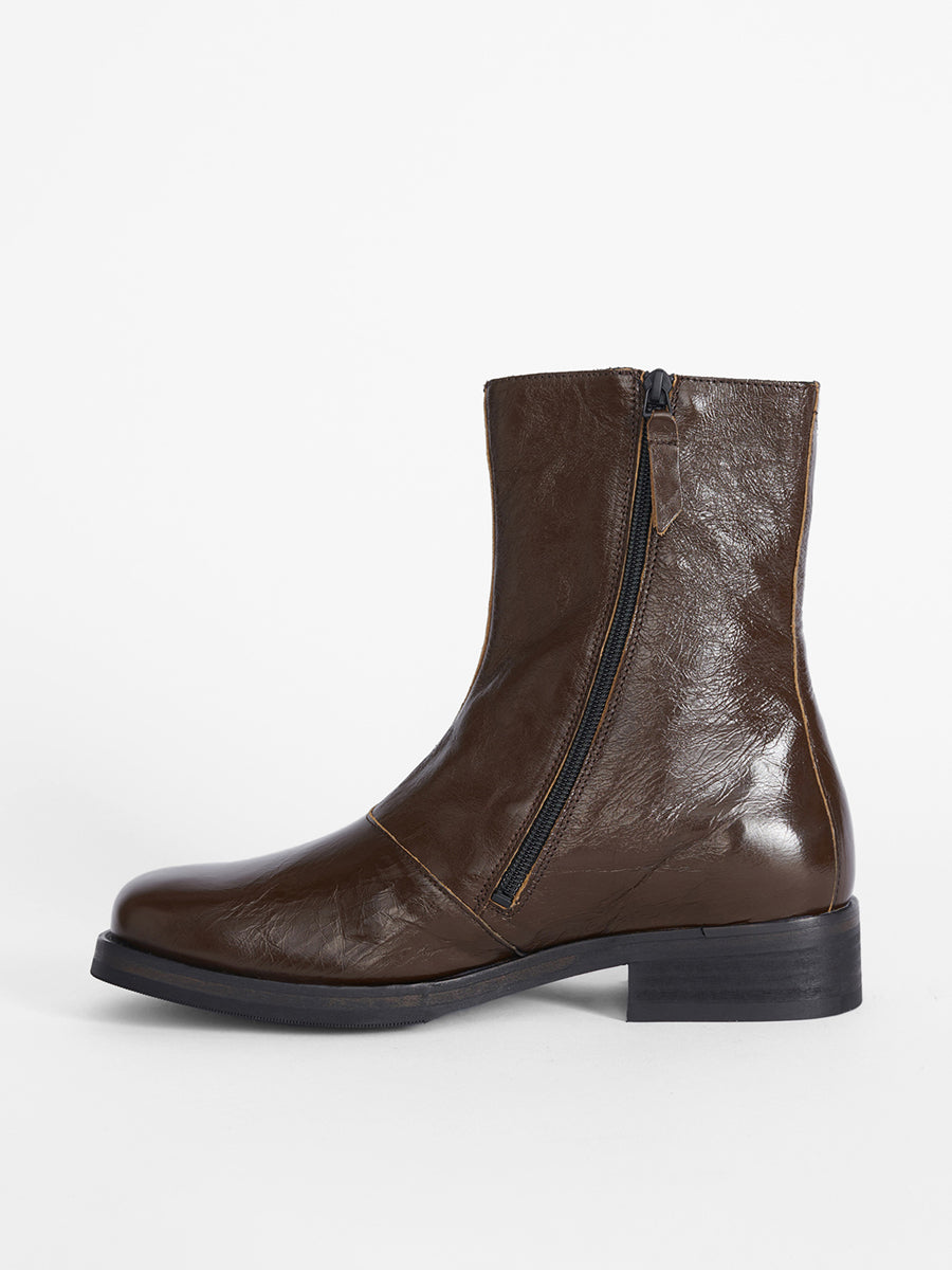 Our Legacy ’Camion’ Style Boots - Brown Leather Mid-Calf Chelsea