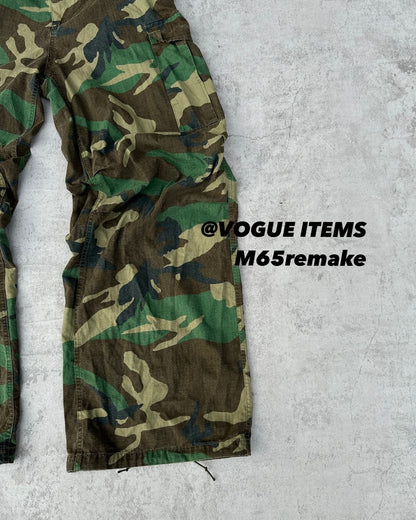 Vintage M65 Remake Camo Work Pants - Baggy Wide-Leg Trousers Playboi Carti