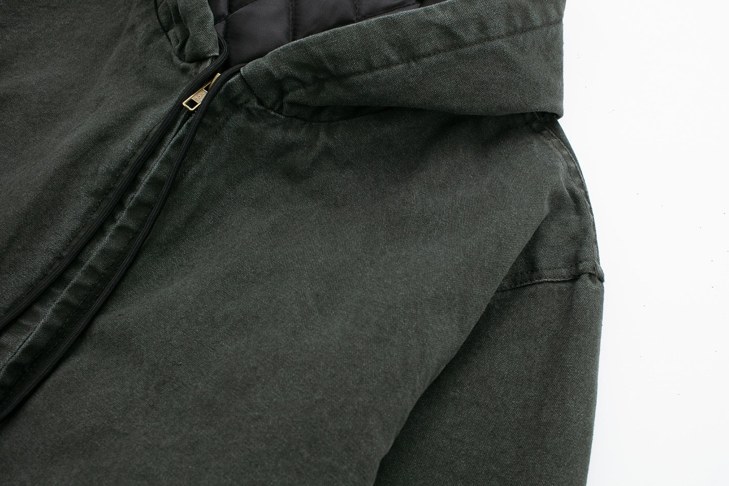 J130 Heavyweight Vintage Washed Hooded Jacket Unisex Retro Outerwear