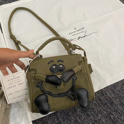 Readymade Monster Bag - Women’s Smiley Face Shoulder Handheld Crossbody Bag - Order with colors/Style
