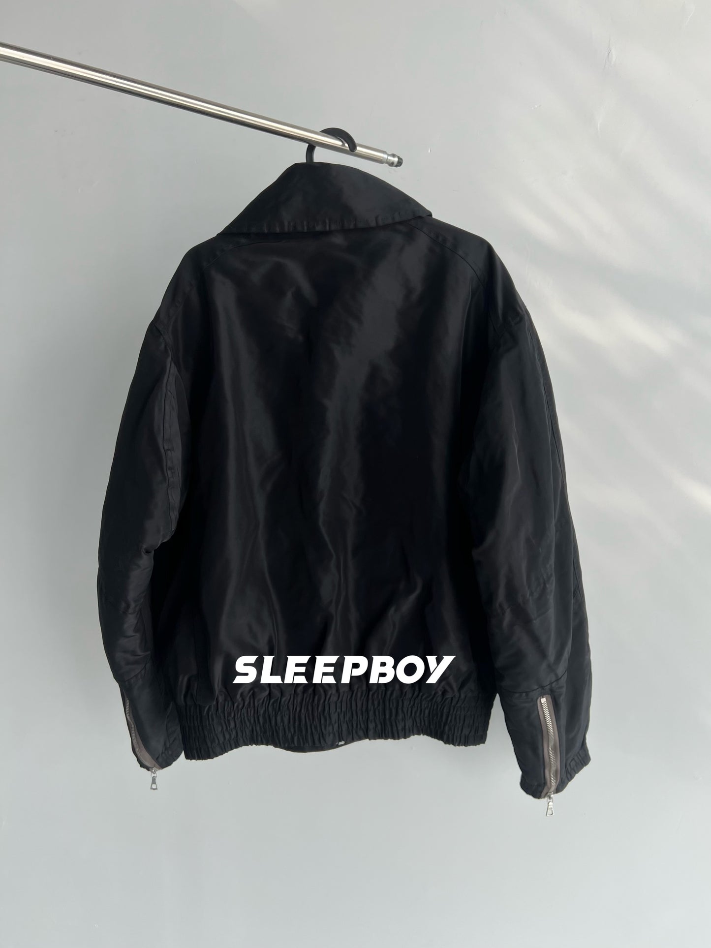 DVN AW24 Asymmetric Cocoon Zip Jacket - Nylon Utility Pants Set Oversized Pocket