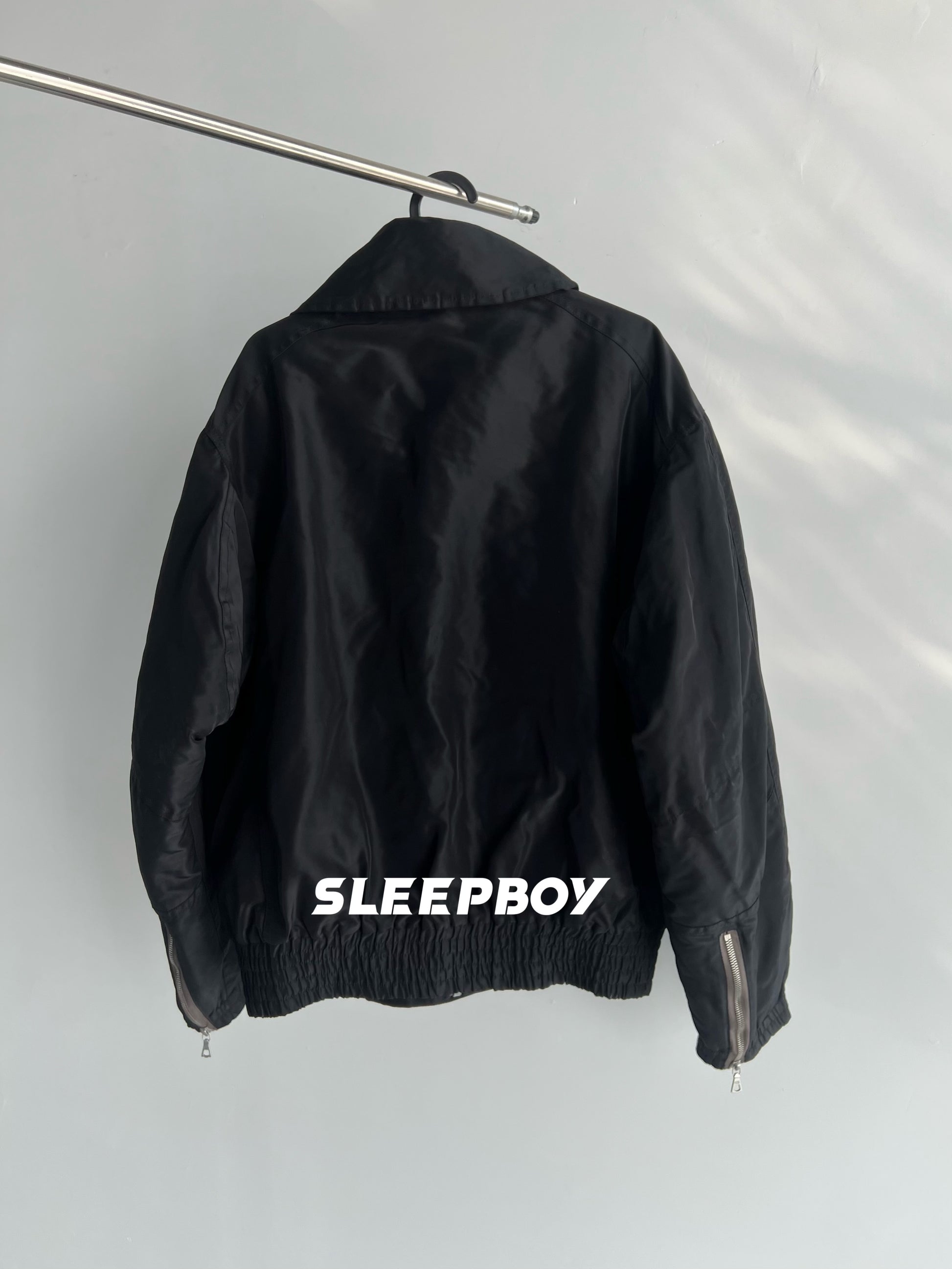 DVN AW24 Asymmetric Cocoon Zip Jacket - Nylon Utility Pants Set Oversized Pocket