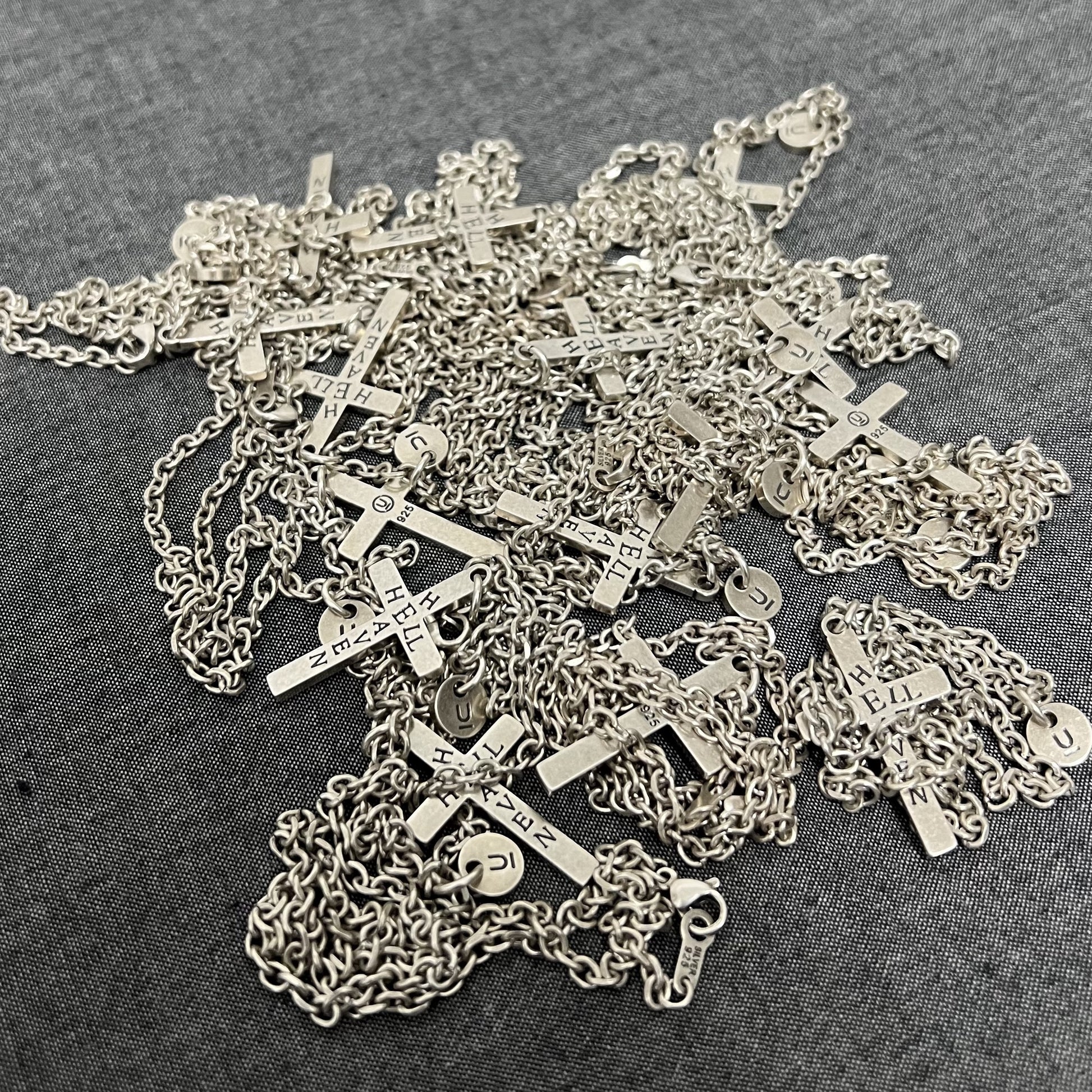 UNDERCOVER AW02 ’Witch’ Heaven/Hell Cross Pendant - 925 Silver ARCHIVE Necklace