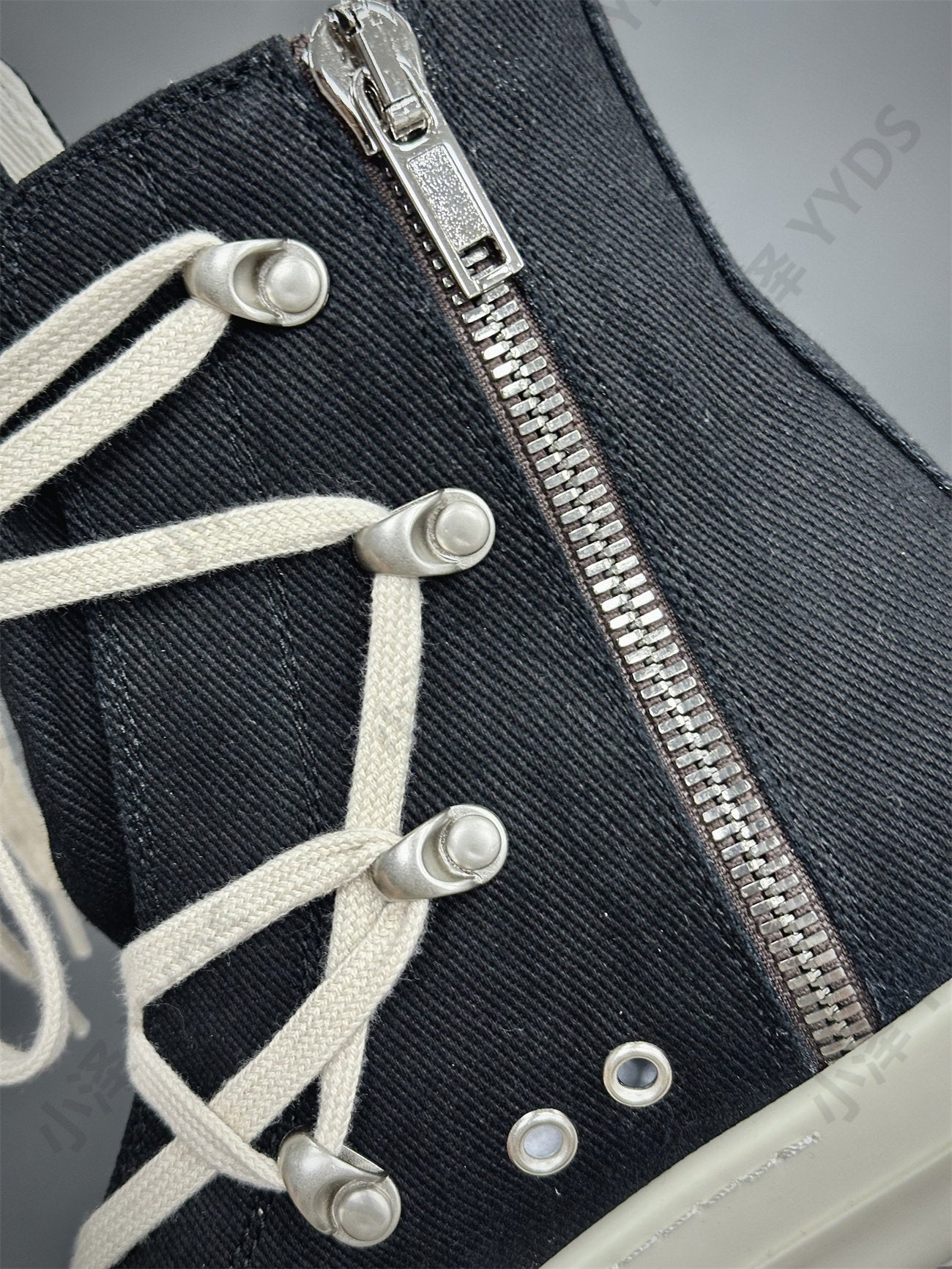 Self-made Pentagram Rick Owens DRKSHDW Sub-line High-top Canvas Gothic Shoes